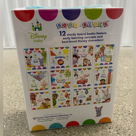 NWT DISNEY BABY 12 MINI Board Cognitive Learning Books DISNEY CHARACTERS - Picture 2 of 9